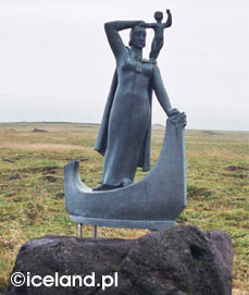 Posta Guðríður Þorbjarnardttir, ktrą wyrzeźbi Ásmundur Sveinsson