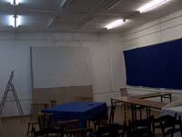 Sala wykladowa jeszcze nie gotowa